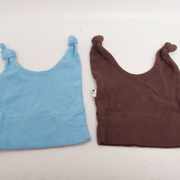 Baby Soy Double Knot Beanie Hats Set of 2 – 6-12 Months – Organic Cotton & Soy - Picture 2 of 3